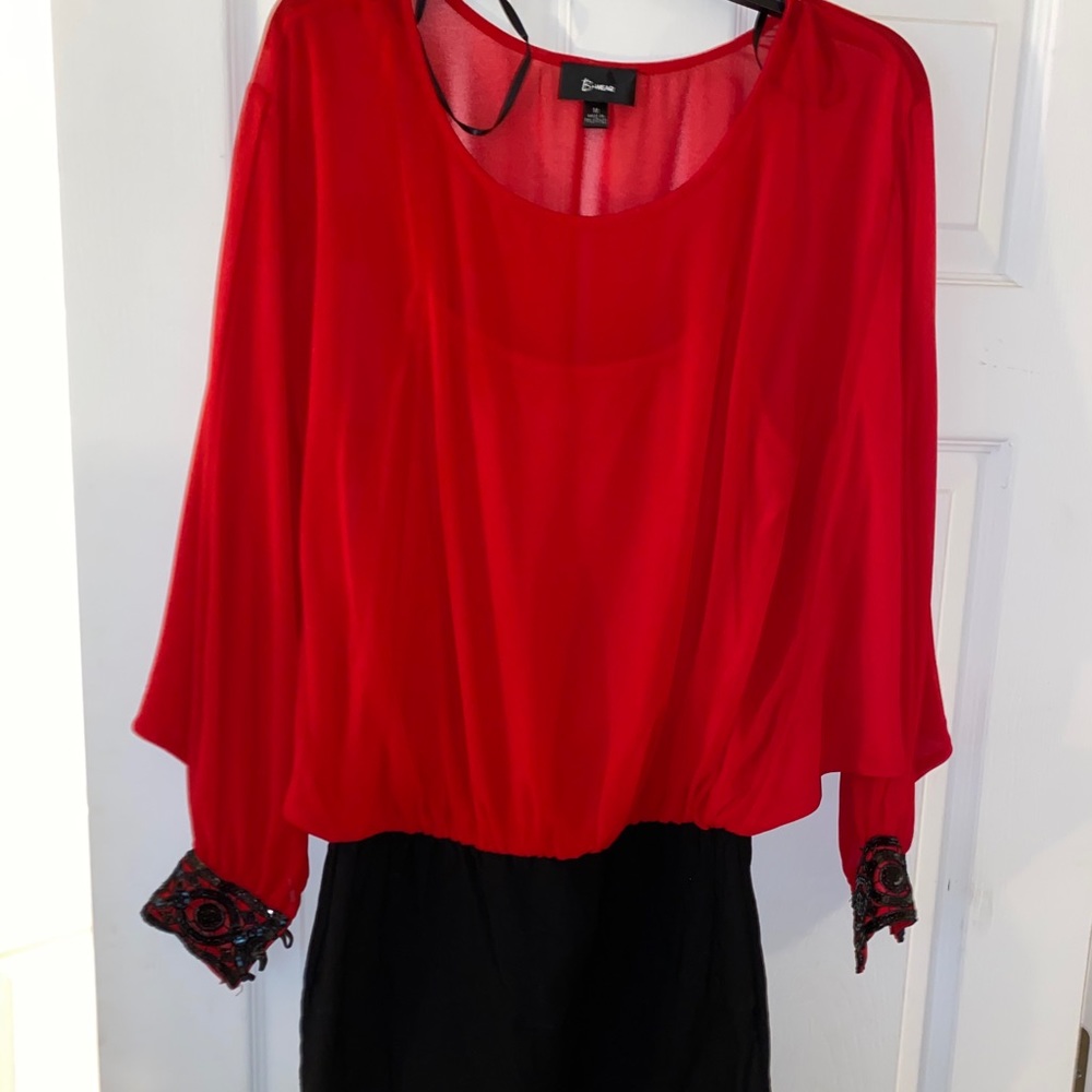 Red cocktail dress